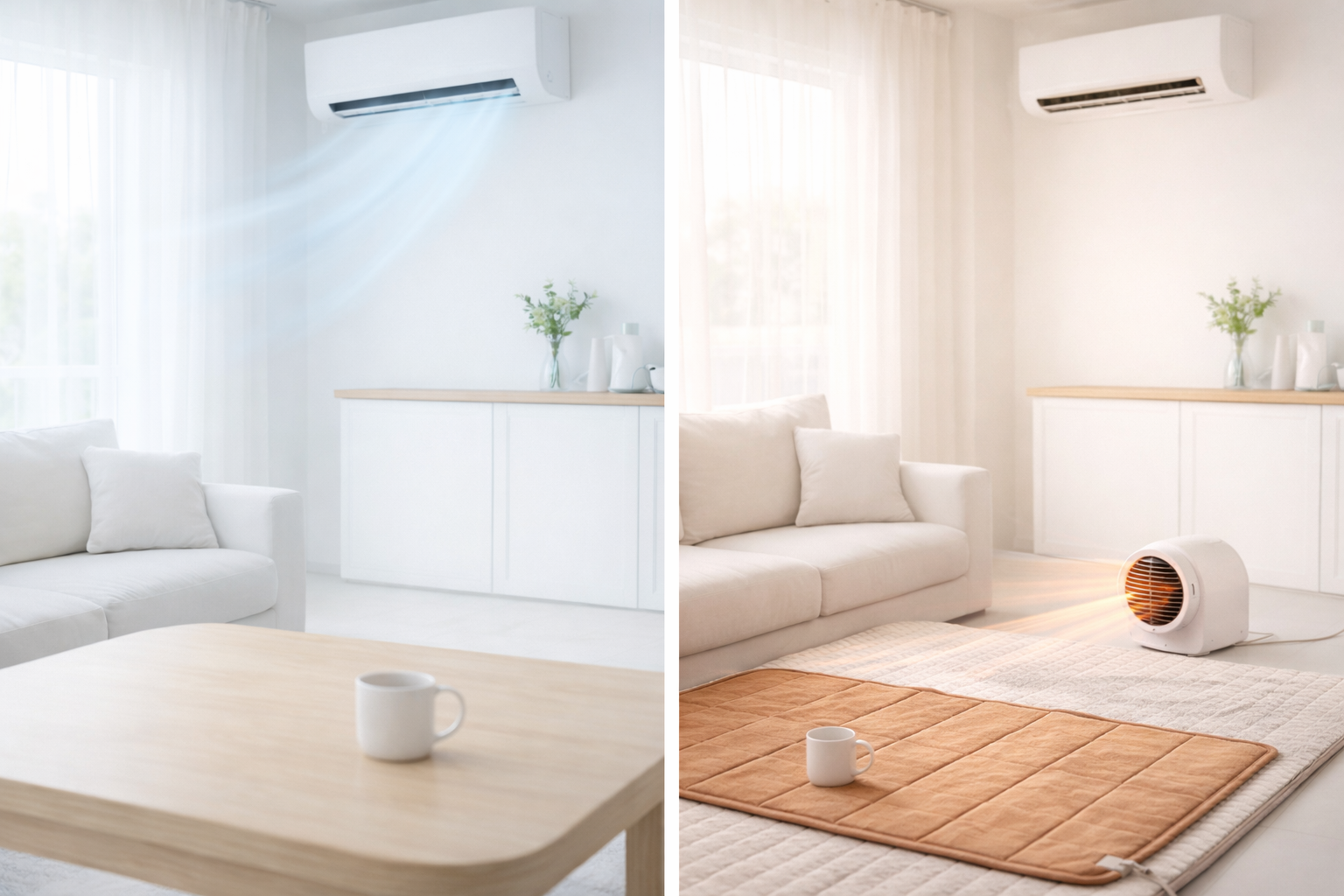 여름과 겨울 전기 사용 환경 차이로 전기요금 체감이 달라지는 모습