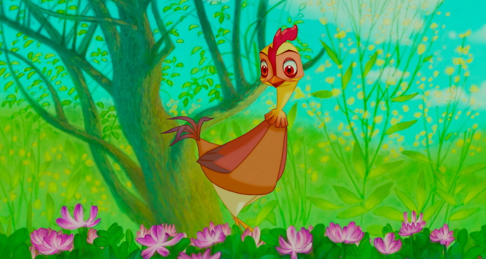 마당을 나온 암탉의 한 장면