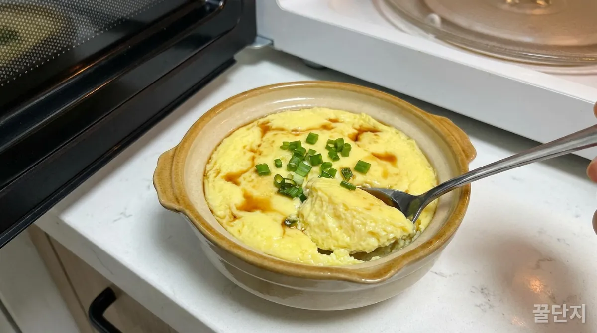 전자레인지로 간단히 만든 계란찜은로 건강한 아침식