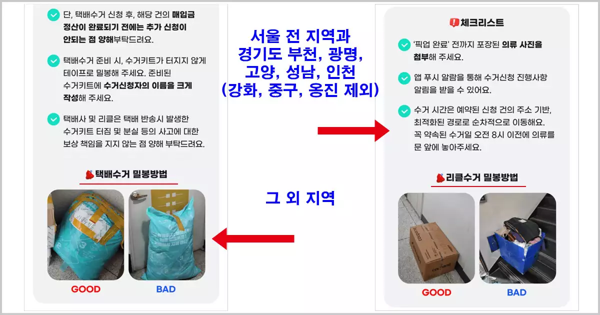 리클 수거용 포장