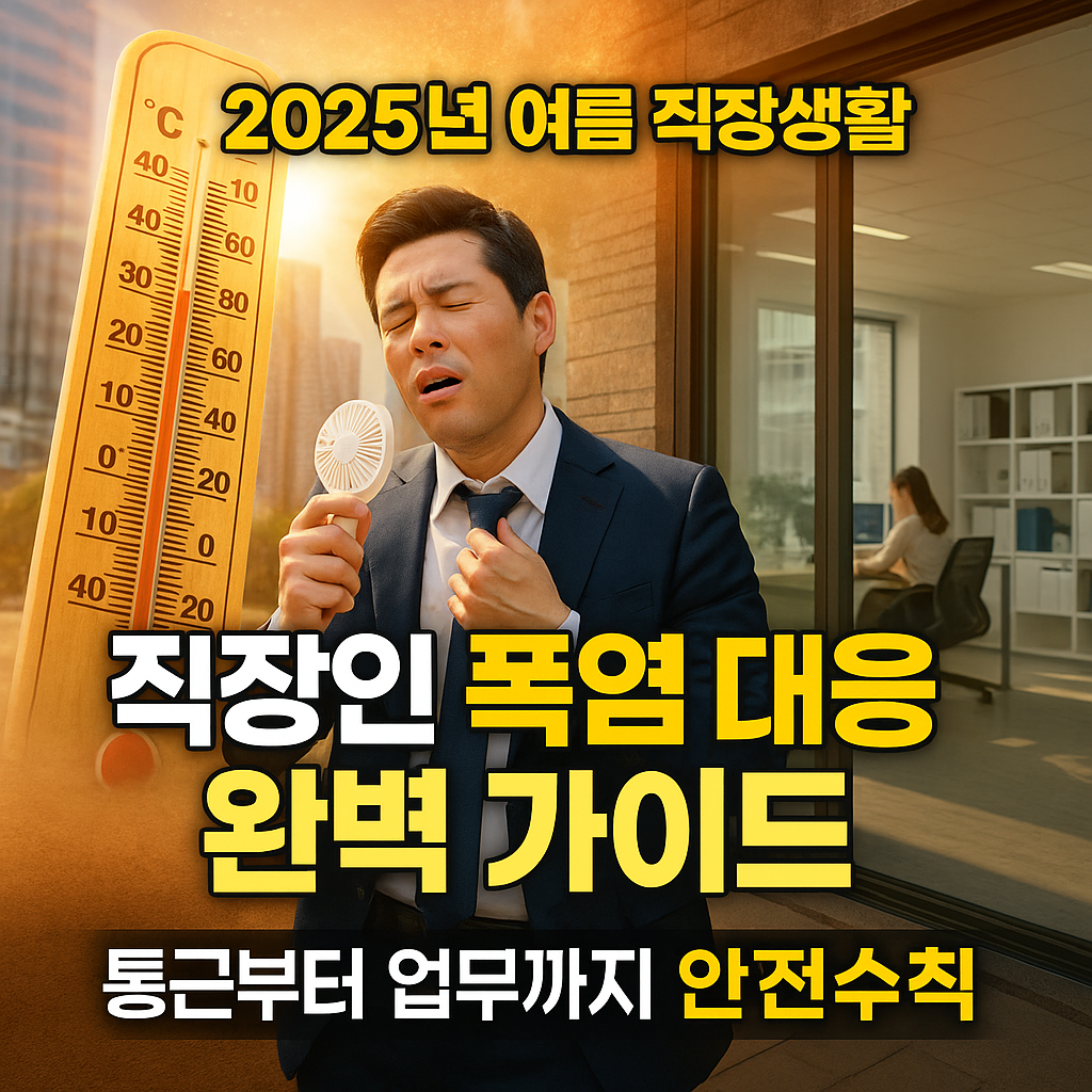 직장인을 위한 폭염 대응 완벽 가이드 - 2025년 여름 업무환경 안전 수칙