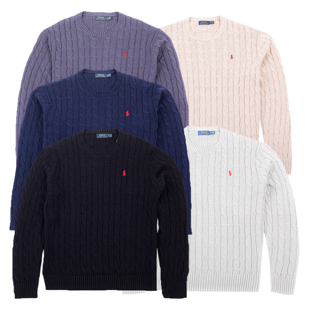 폴로랄프로렌 라운드 케이블 니트 스웨터