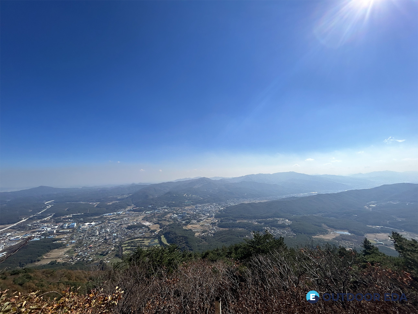 영축산 취서산장에서 본 양산 전경