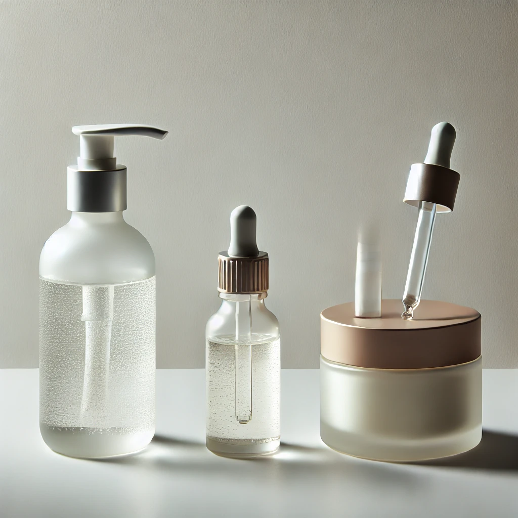 스킨케어 제품을 순서대로 바르는 과정