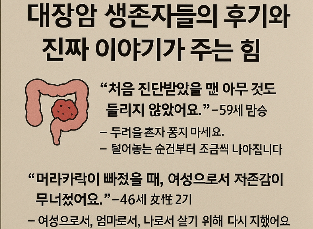 대장암 생존자들의 후기