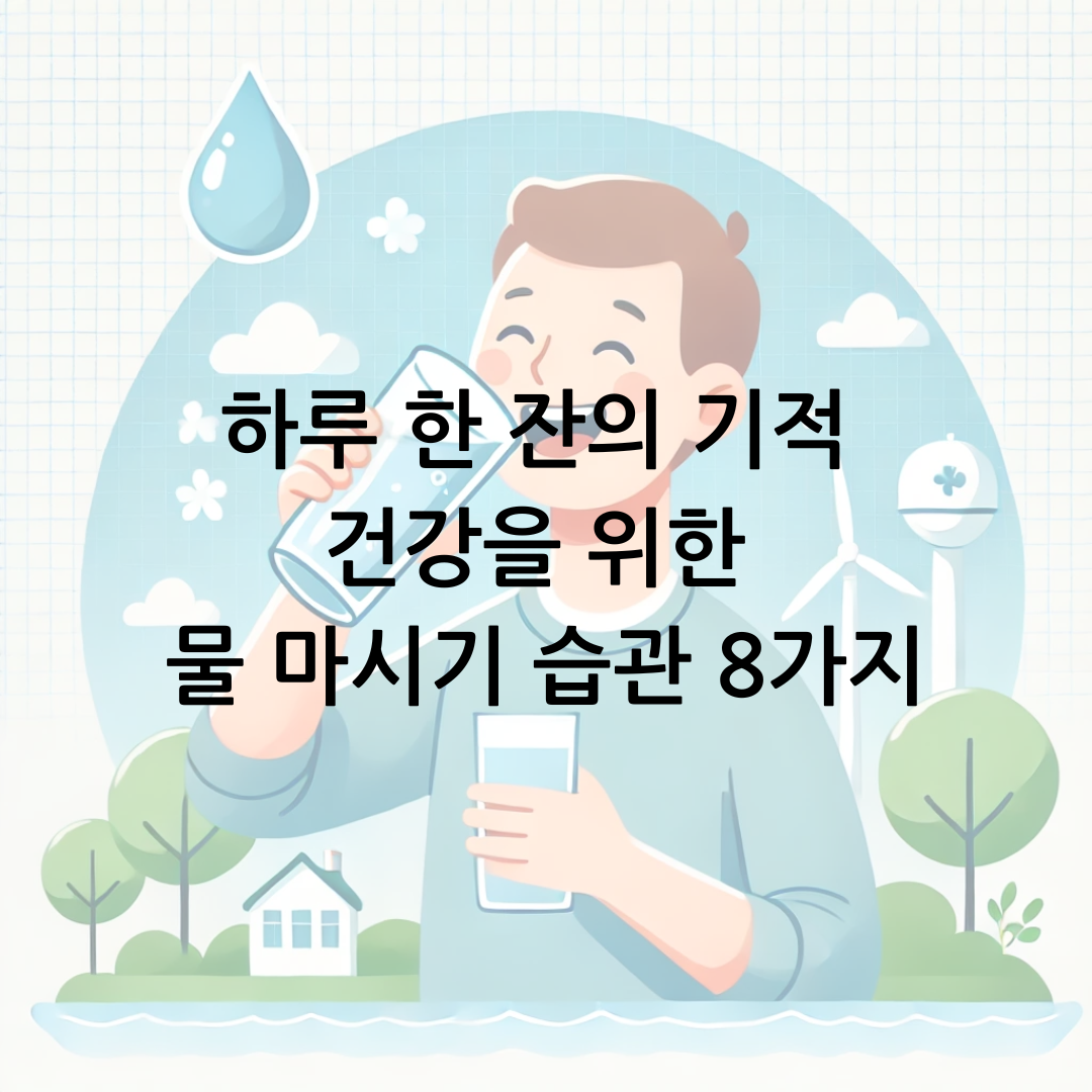 하루 한 잔의 기적 건강을 위한 물 마시기 습관 8가지