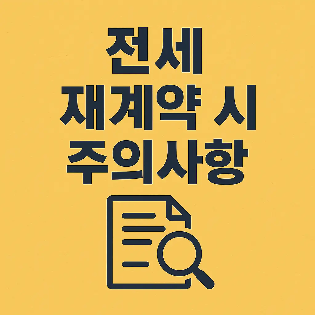 전세재계약시-주의사항