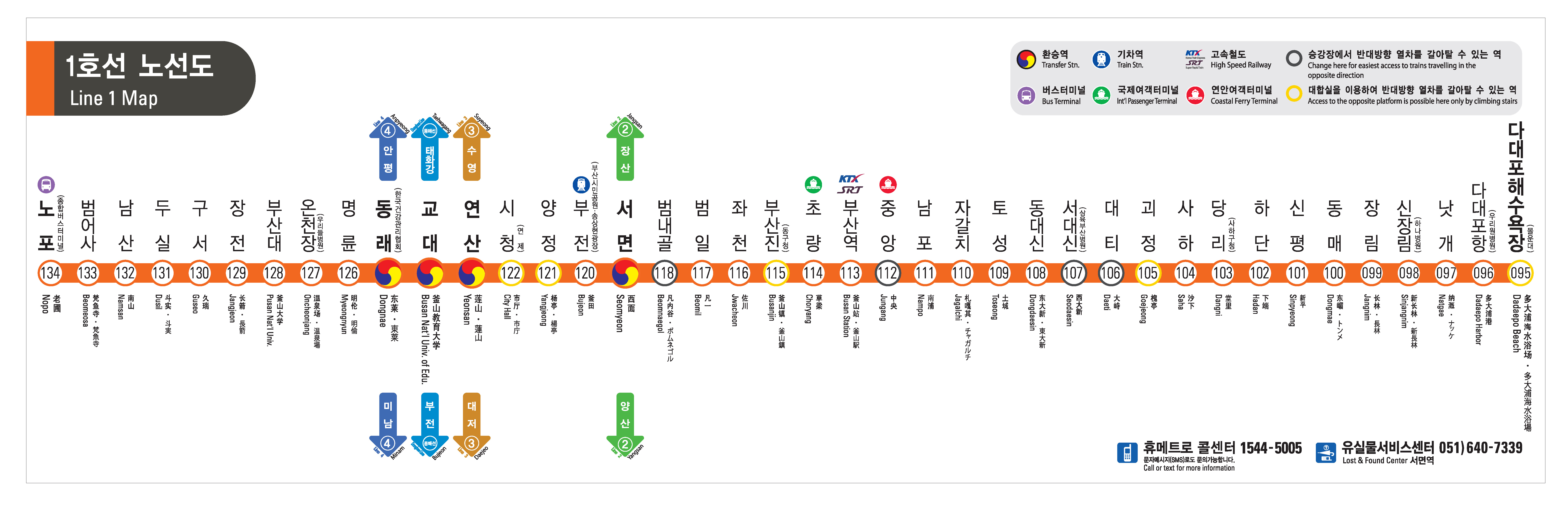 부산 지하철 1호선 역별 첫차 시간 막차 시간 지하철 노선도1