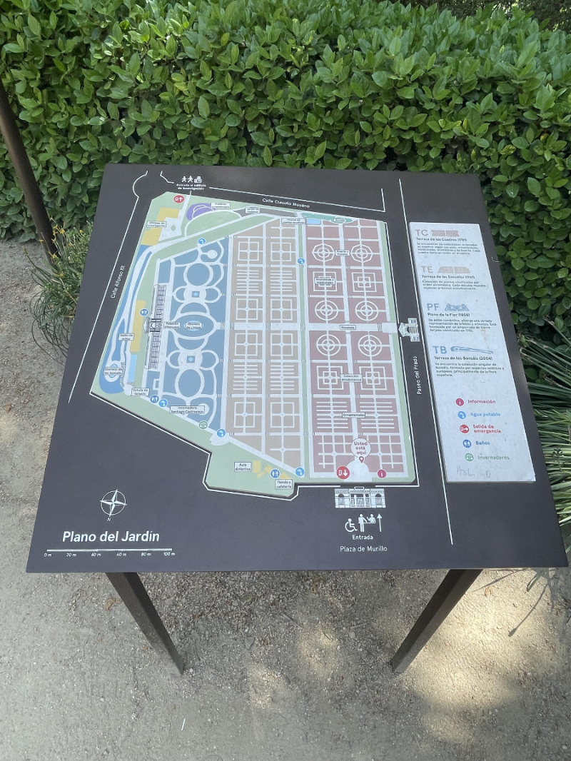 마드리드 왕립식물원 안내도