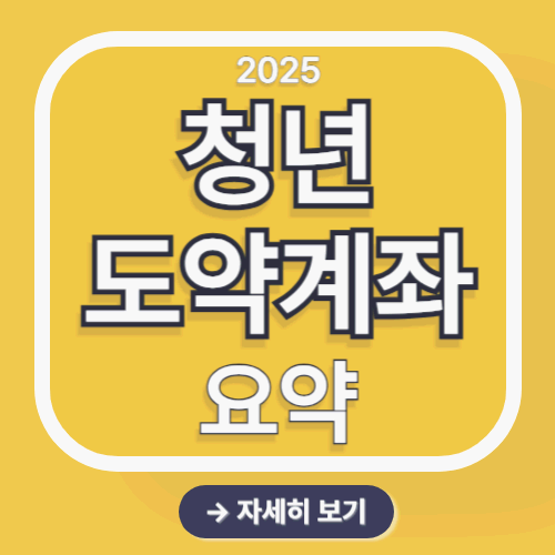 청년도약계좌 자격조건 2025 – 신청 전 꼭 확인해야 할 핵심 요약