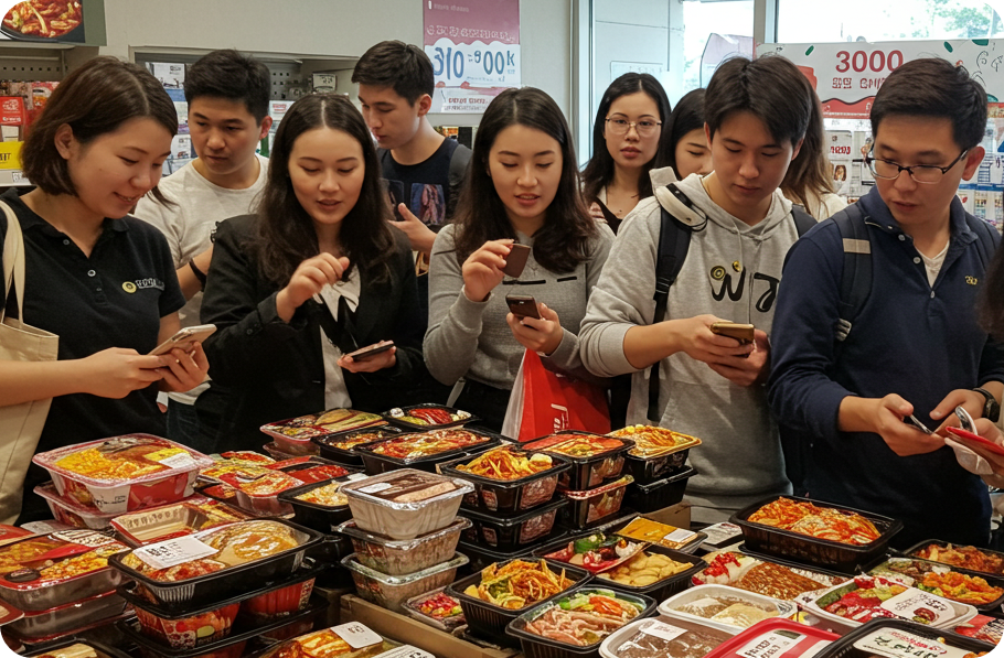 한국 편의점 도시락, 일본 관광객 필수 코스 되다 : 코시팅(KST)