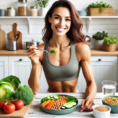 다이어트 식단을 하는 여성