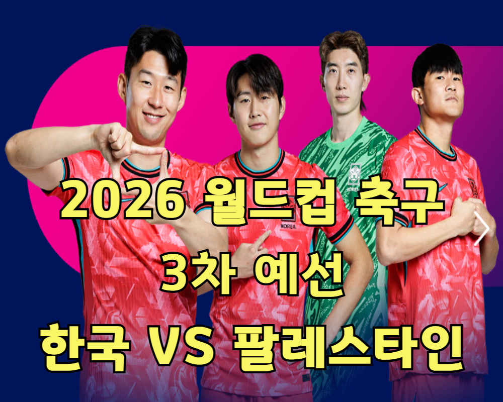 월드컵 축구 예선 팔레스타인전 및 조별순위