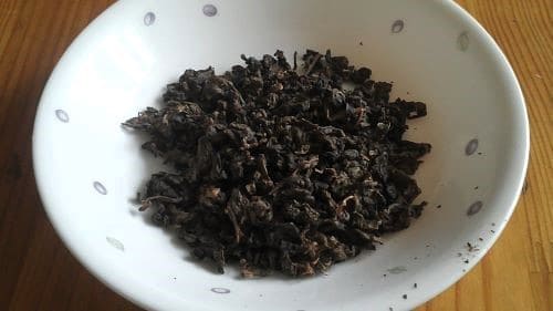 중국차-정선명차-찻잎