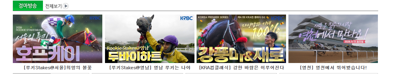 한국마사회 경마정보