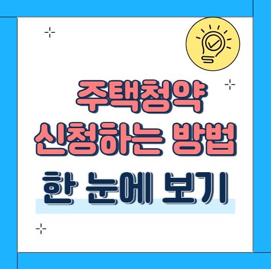 주택청약 신청하는 방법 한 눈에 보기