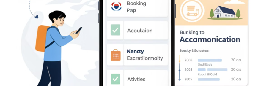 코레일 MaaS 앱으로 여행의 모든 요소를 한번에 해결 하는 화면