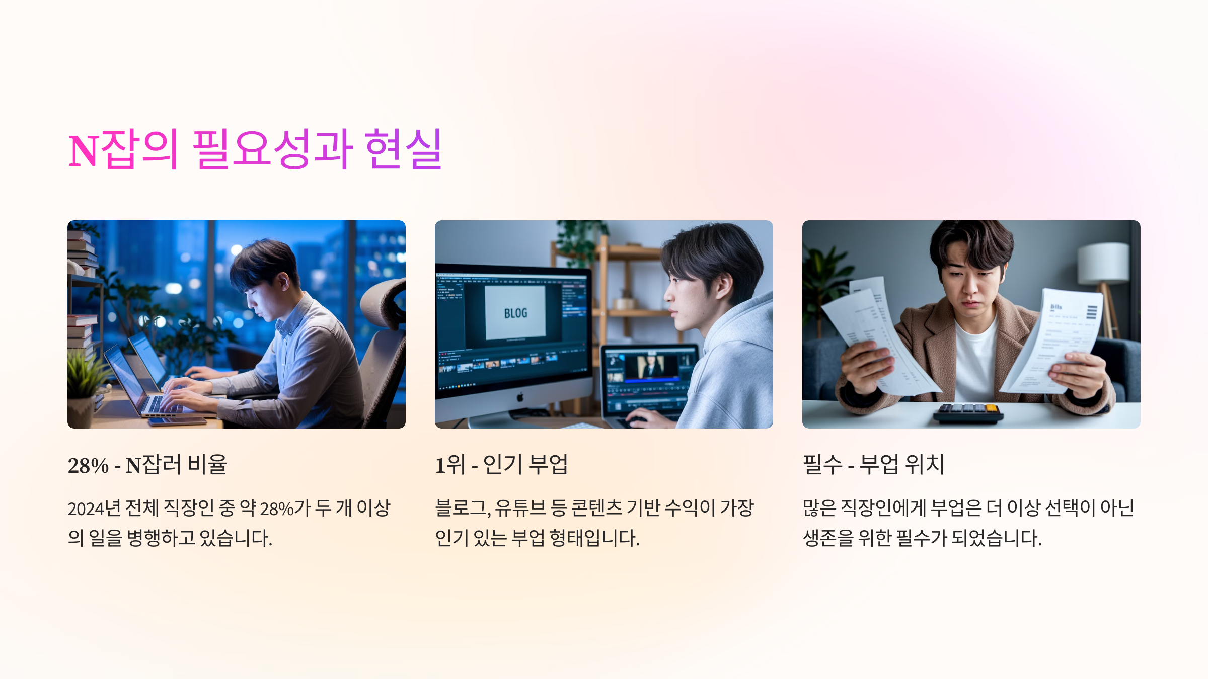 N잡의 필요성 관련 사진