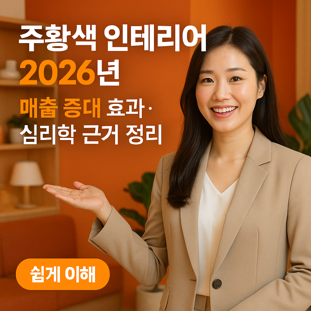 주황색 인테리어 2026년 ｜ 매출 증대 효과&middot;심리학 근거 정리