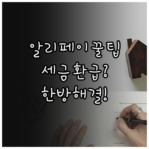 해외 쇼핑 세금 환급, 알리페이 앱 ..
