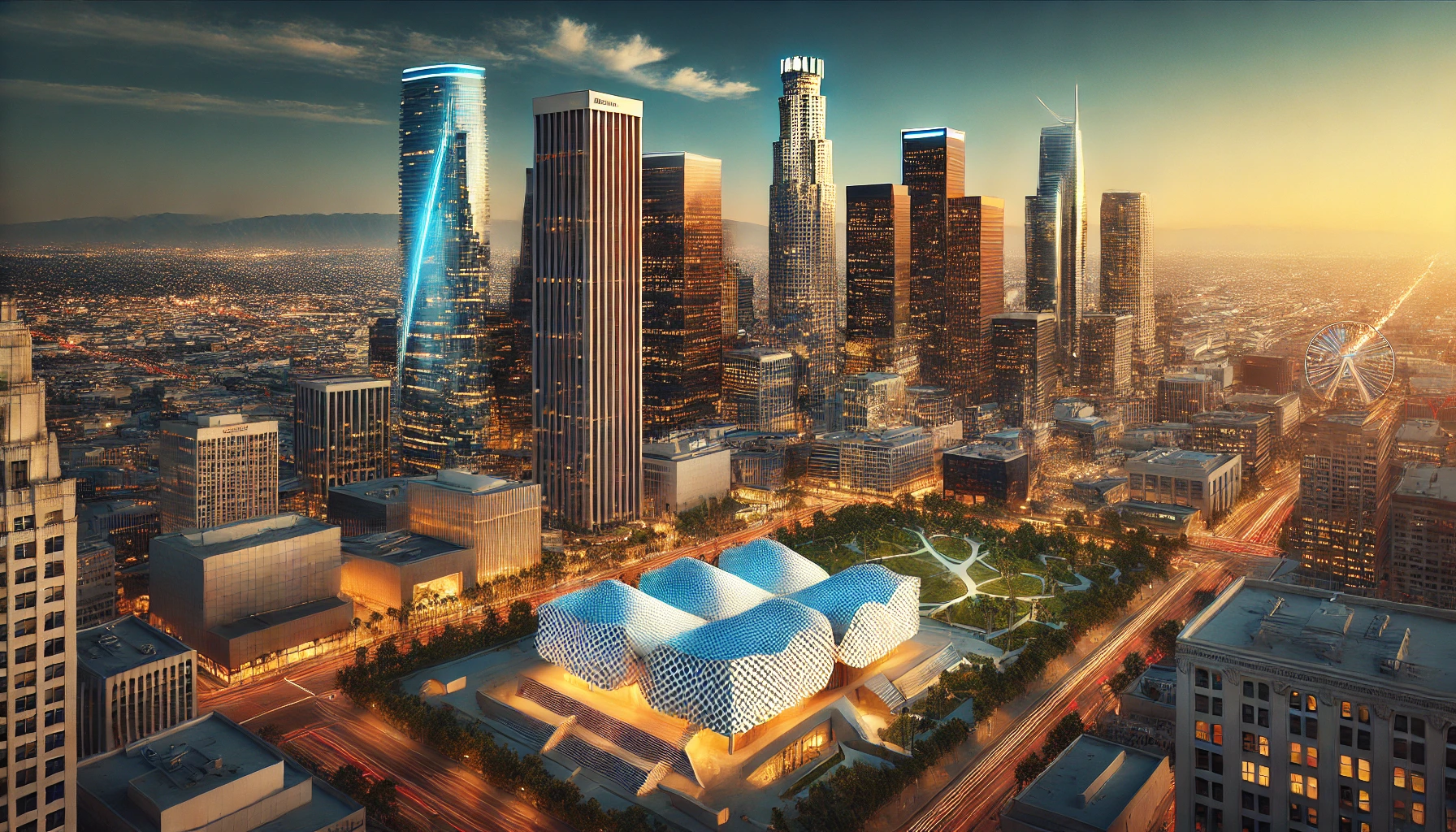 LA 다운타운의 스카이라인