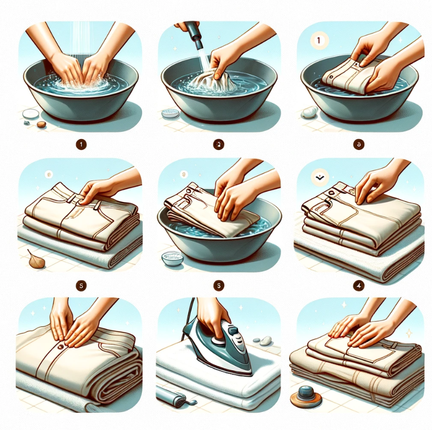 면바지 줄어듬 예방 및 복원방법