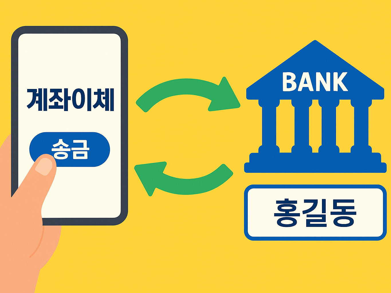 계좌이체를-표현한-일러스트