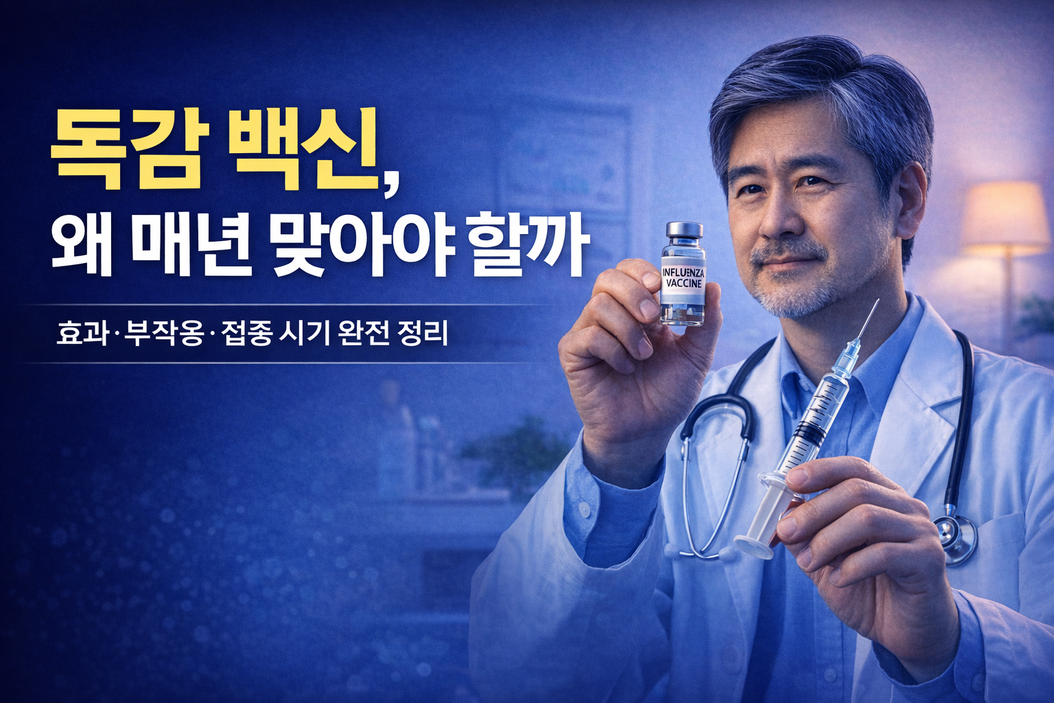 독감 백신, 왜 매년 맞아야 할까 / 효과&middot;부작용&middot;접종 시기까지 한 번에 정리