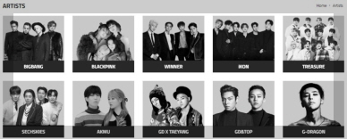 와이지엔터테인먼트 이미지