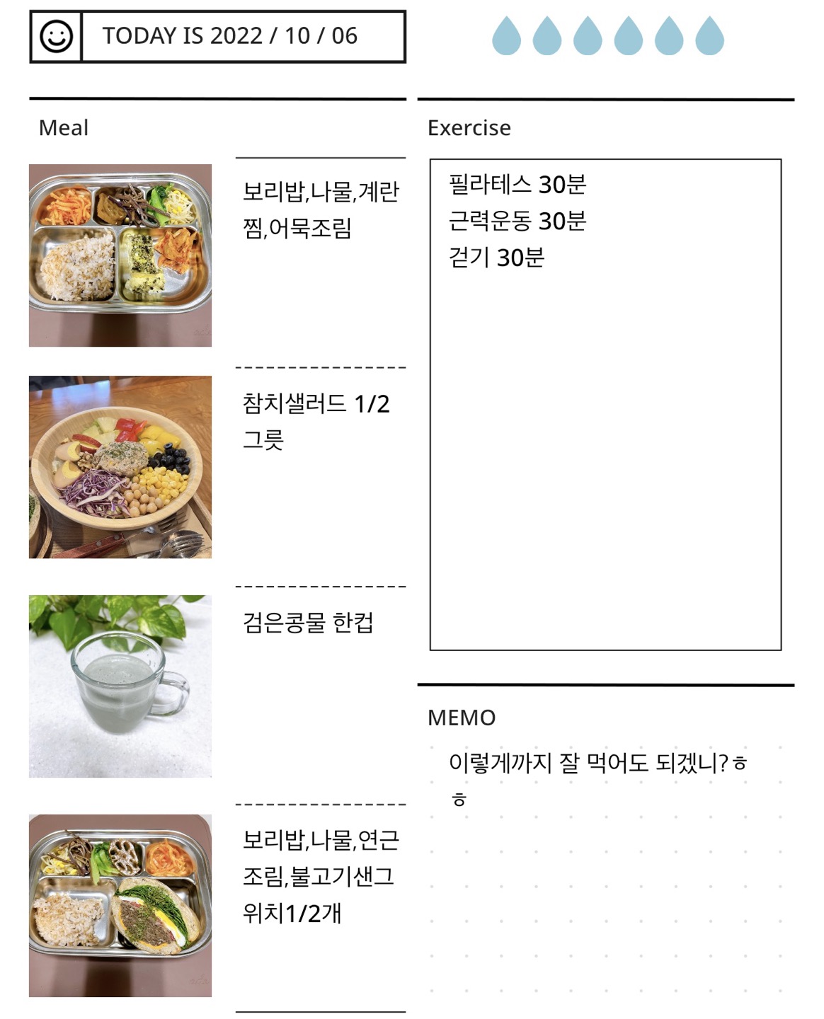 일반식으로 근력 키우기 다이어트 일기 7day