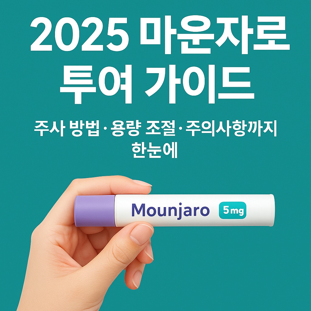 2025 마운자로 투여 방법과 주의사항