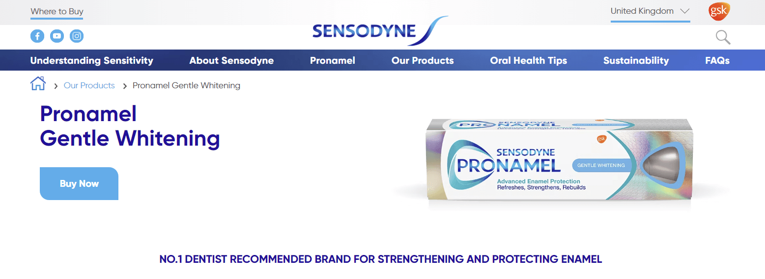 센소다인 프로엑스트라 화이트닝 (Sensodyne Pronamel Whitening)