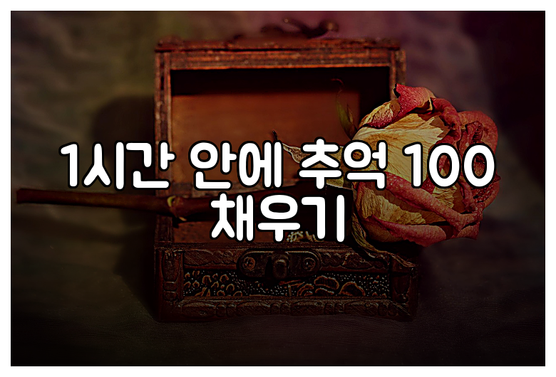 1시간 안에 추억 100 채우기
