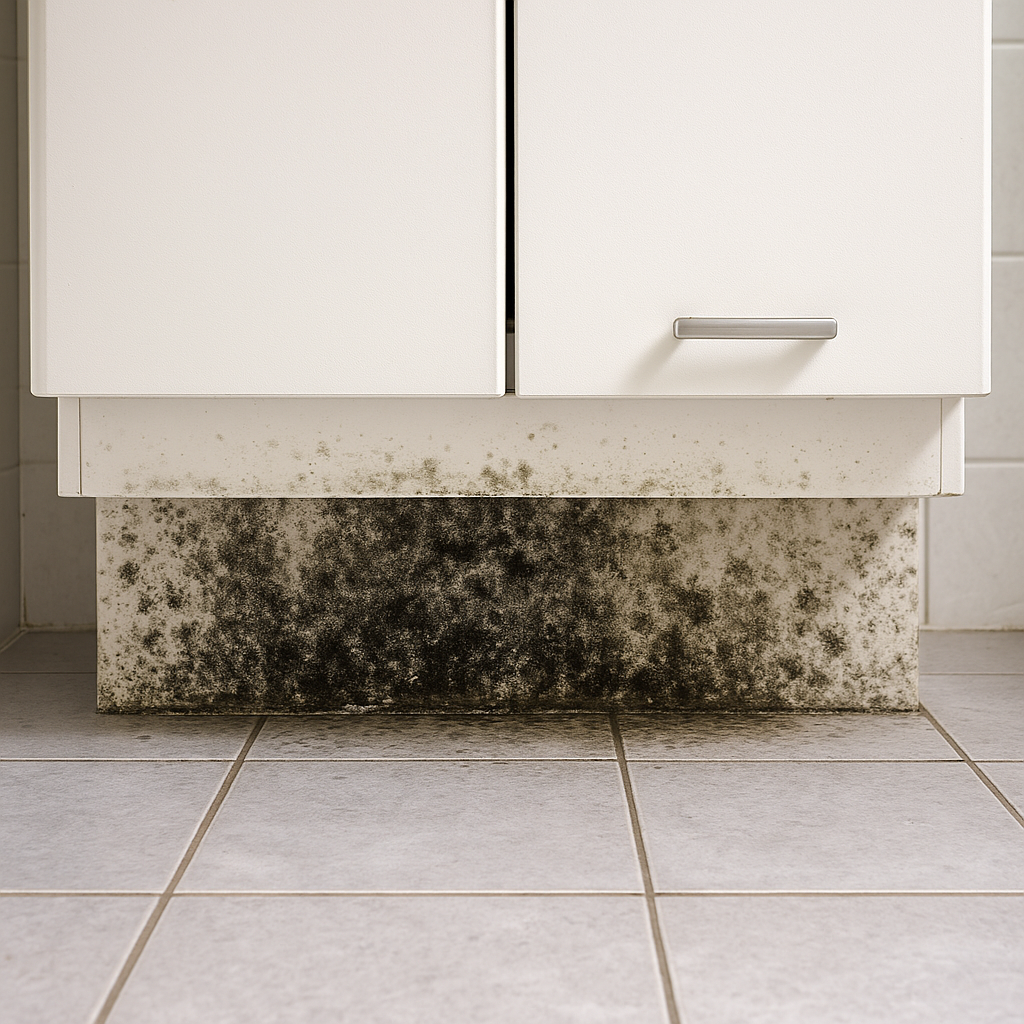욕실 수납장 밑 곰팡이