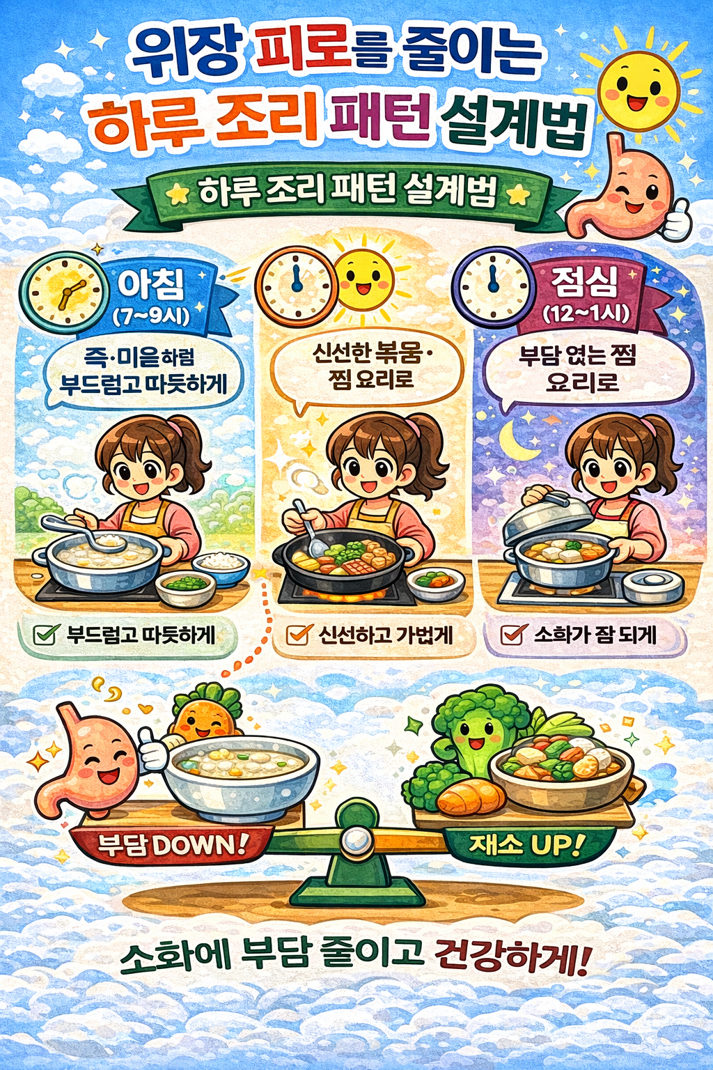 위장 피로를 줄이는 하루 조리 패턴 설계법