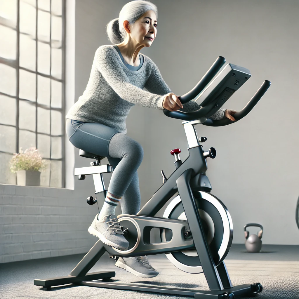 무릎 통증 완화 실내 자전거 유산소 운동