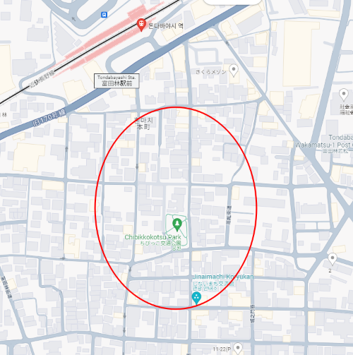 지나이마치 지도