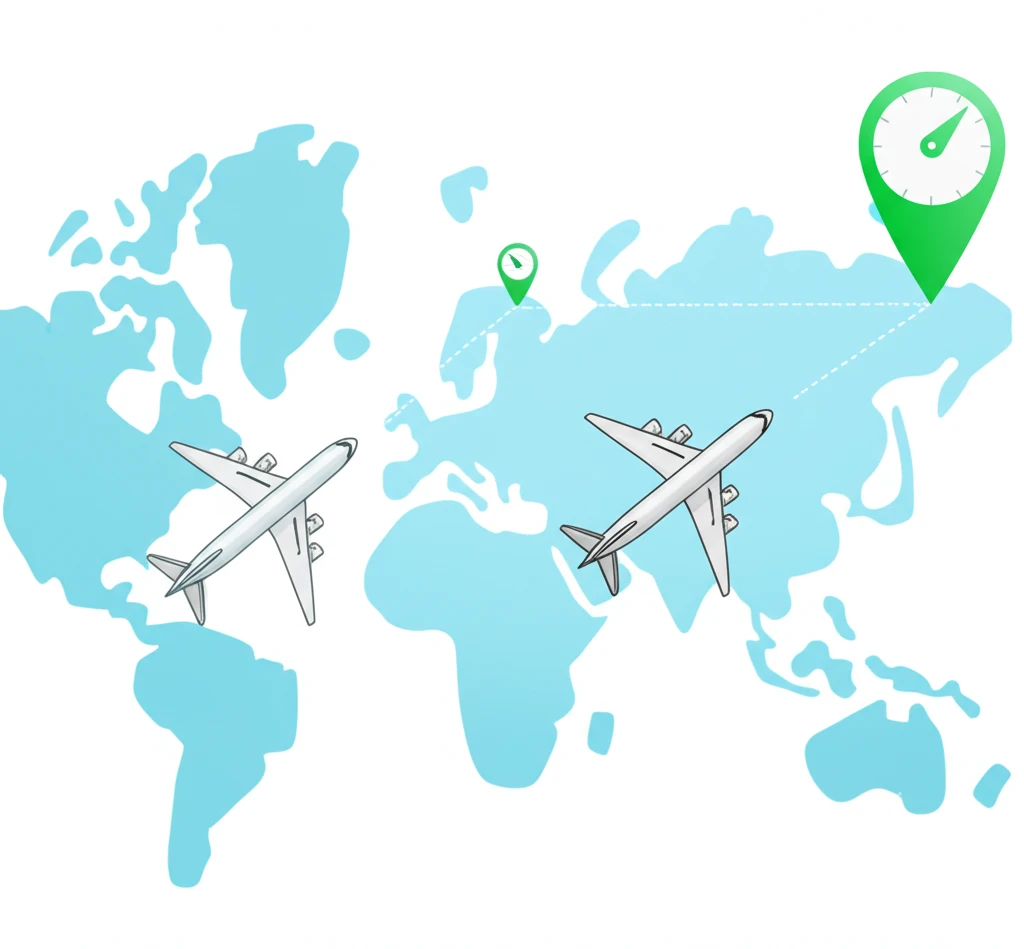 울란바토르 비행: 직항 vs 경유, ..