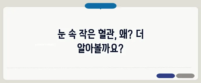 눈 실핏줄이 터지는 이유 (+주의사항)