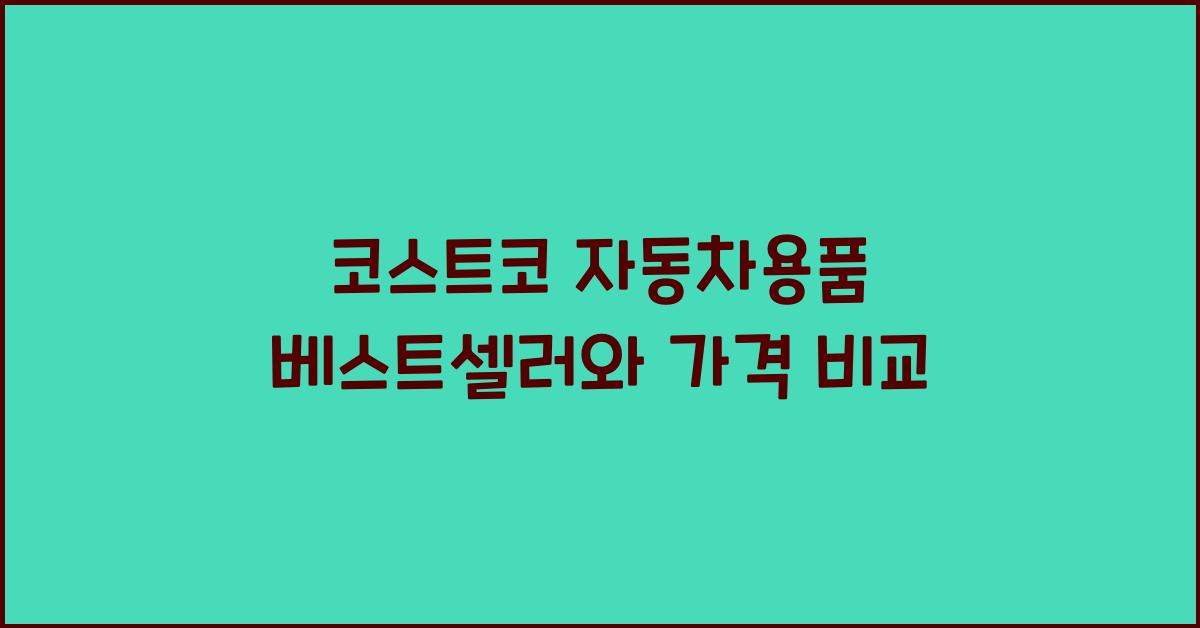 코스트코 자동차용품