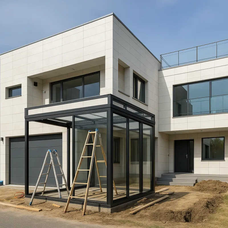 전원주택 썬룸 설치 공사