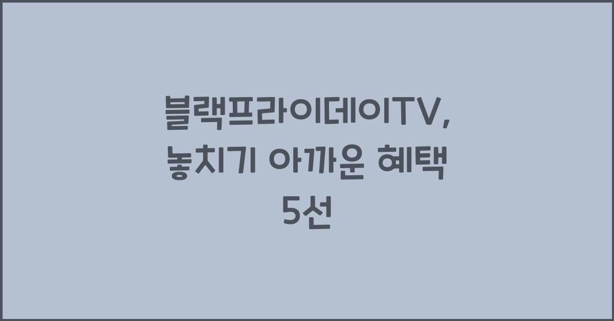 블랙프라이데이TV