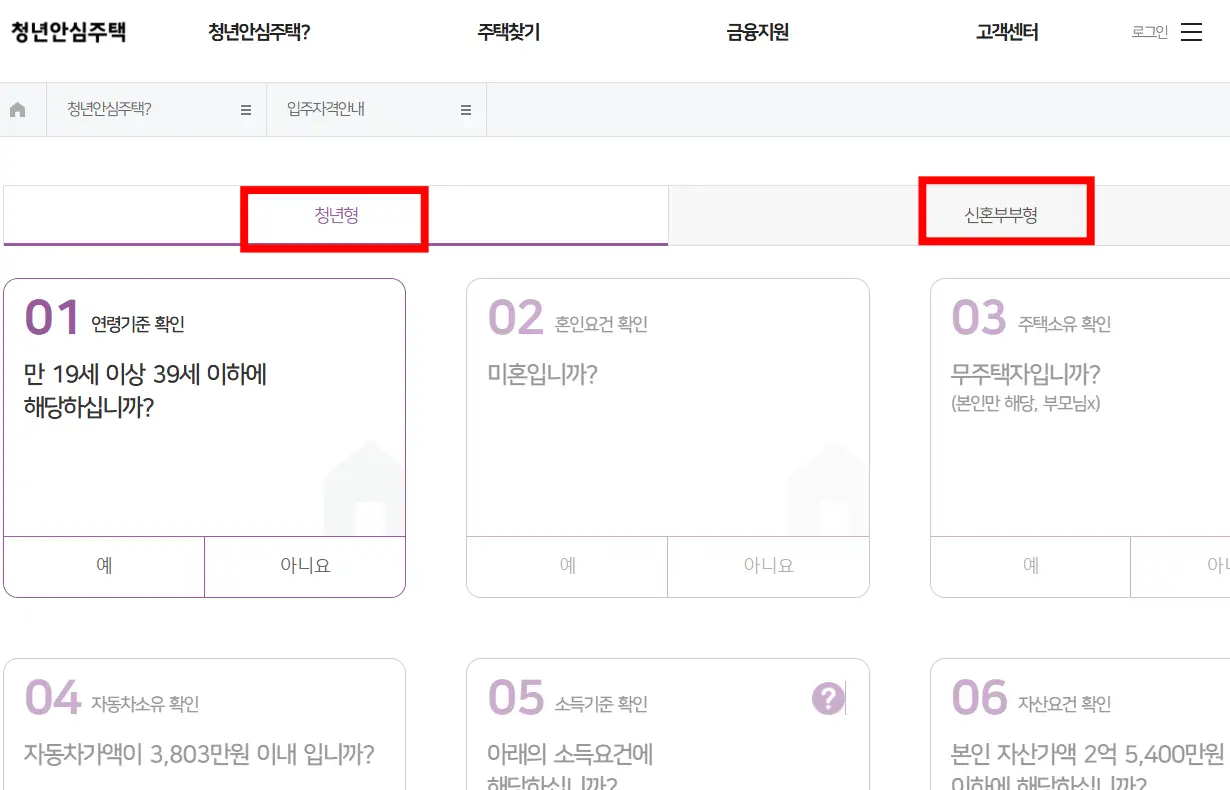 청년임대주택-신청자격