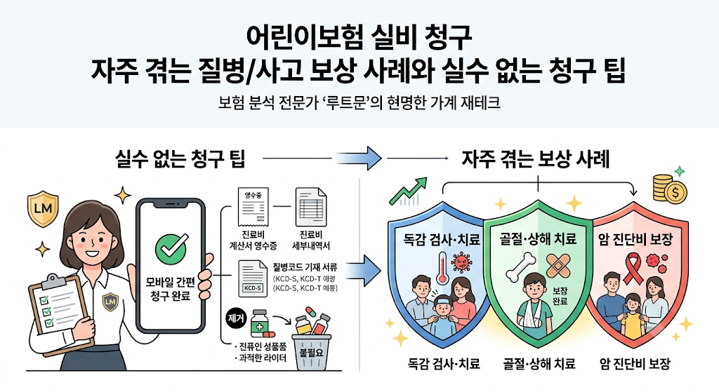 어린이보험 실비 청구 자주 겪는 질병/사고 보상 사례와 실수 없는 청구 팁