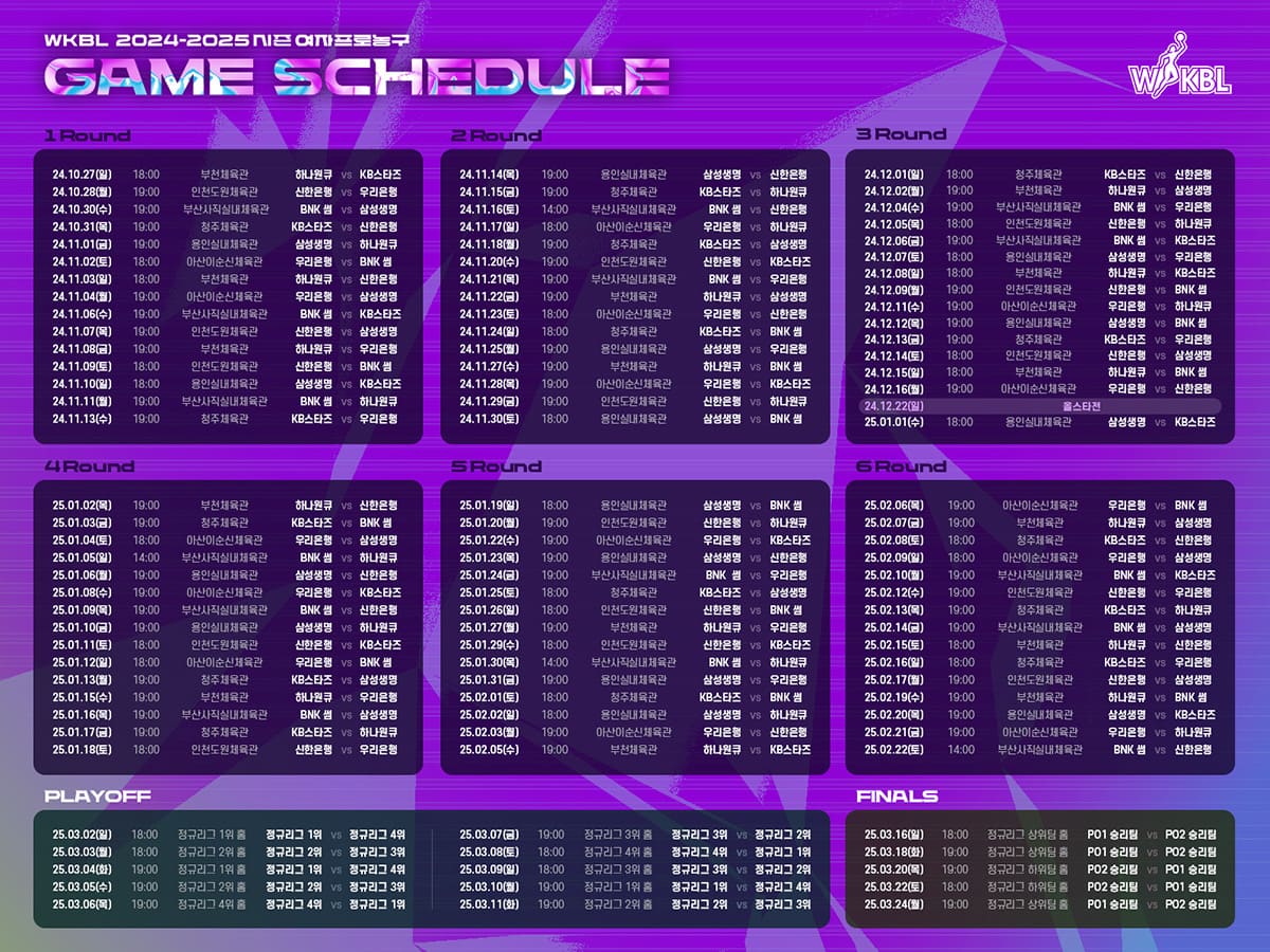 WKBL-2024-25-시즌-경기일정