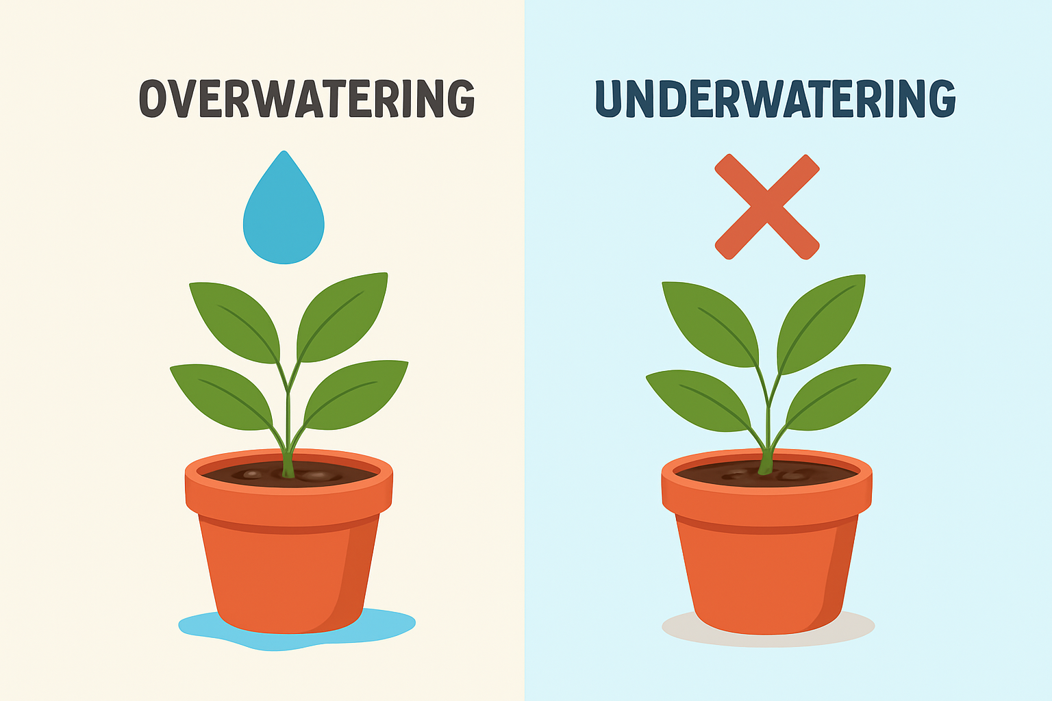 과습 VS 건조 - 물주기 실수 방지법