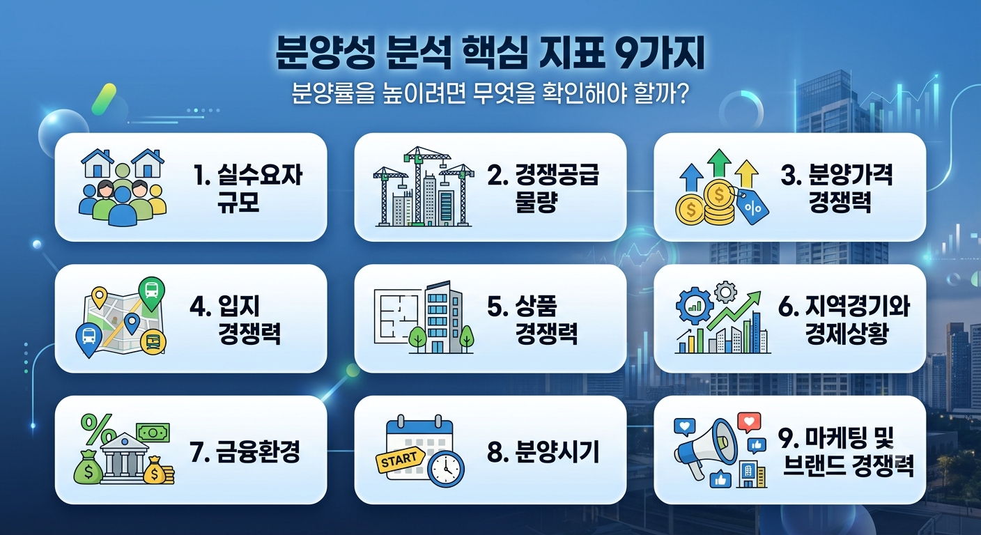 분양성 분석 핵심 지표 9가지, 분양률을 높이려면 무엇을 확인해야 할까?