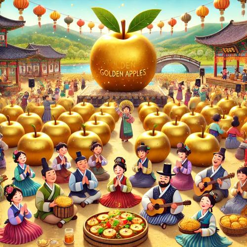 황금빛 사과 축제와 용에 대한 감사