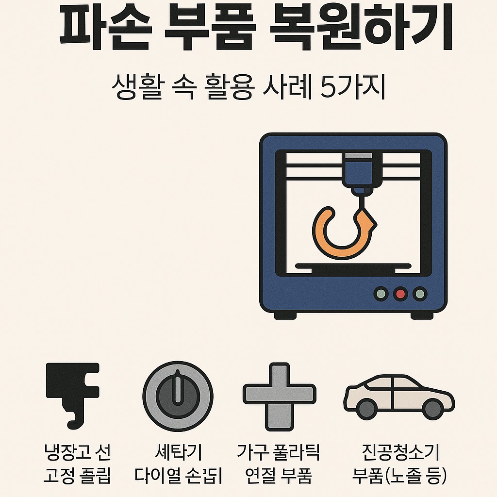 파손 부품 복원 활용 사례 요약 이미지