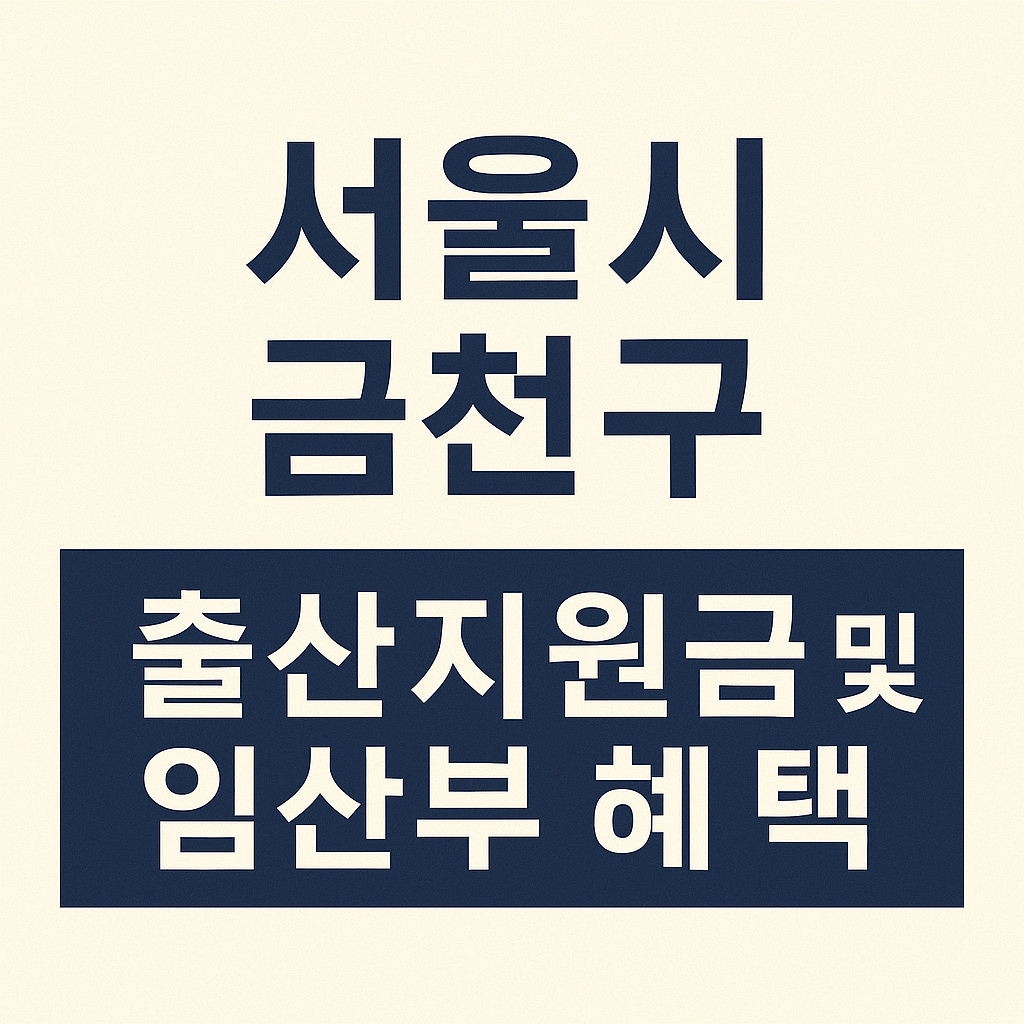 서울시 금천구 출산지원금